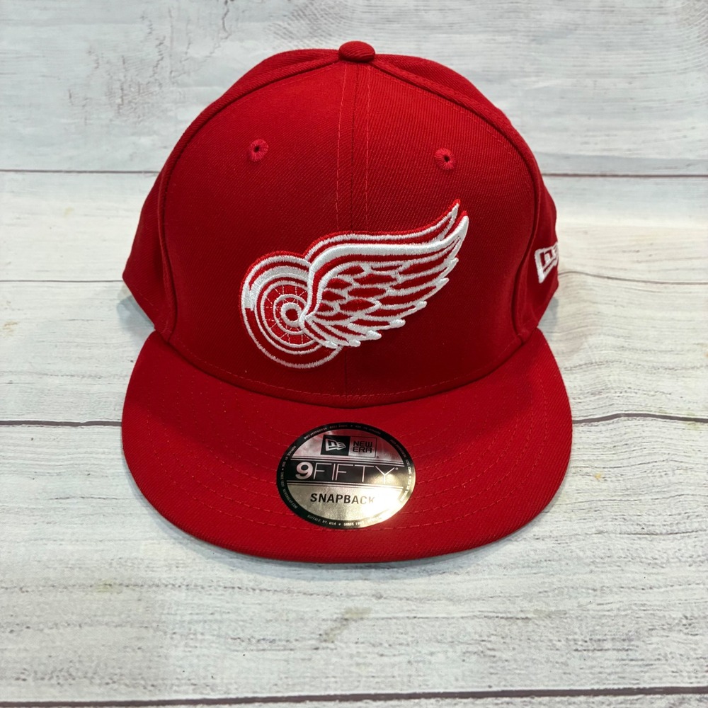 New Era 9FIFTY Detroit Red Wings Snapback Hat OSFA Red Winged Wheel NHL New